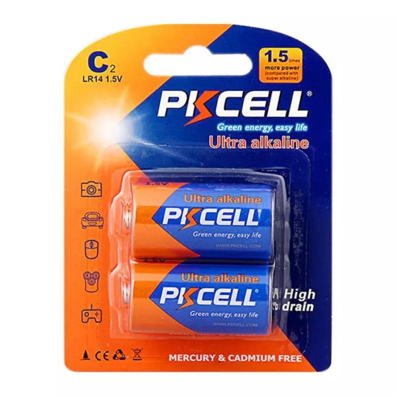 BATERIA PKCELL TIPO C  LR14  2PACK