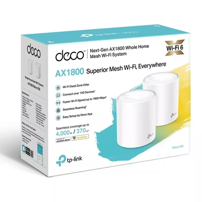 Sistema Wi-Fi TP-Link Deco X20 AX1800 (2 Pack)